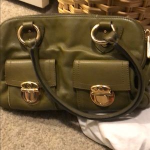Marc by Marc Jacobs olive green leather Blake bag